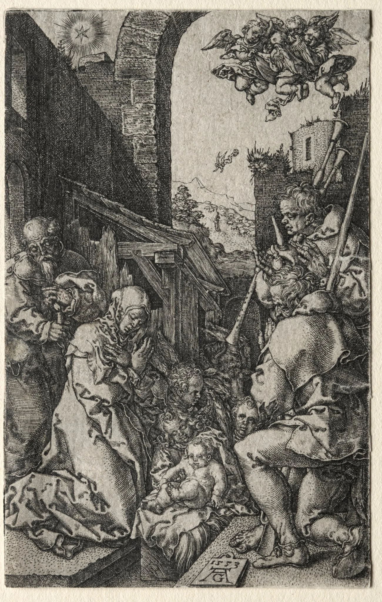 The Adoration of the Shepherds, detail
