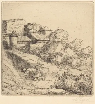 Little Burner of Grass (Le petit bruleur d'herbe), by Alphonse Legros, ink, 1874