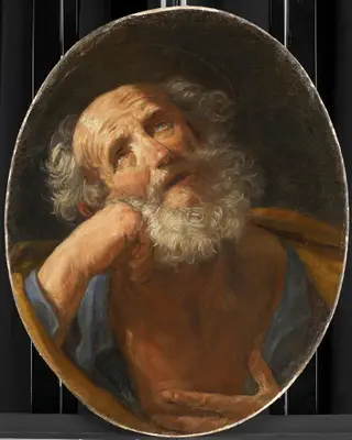 Penitent Saint Peter, by Guido Reni, unspecified, 1637