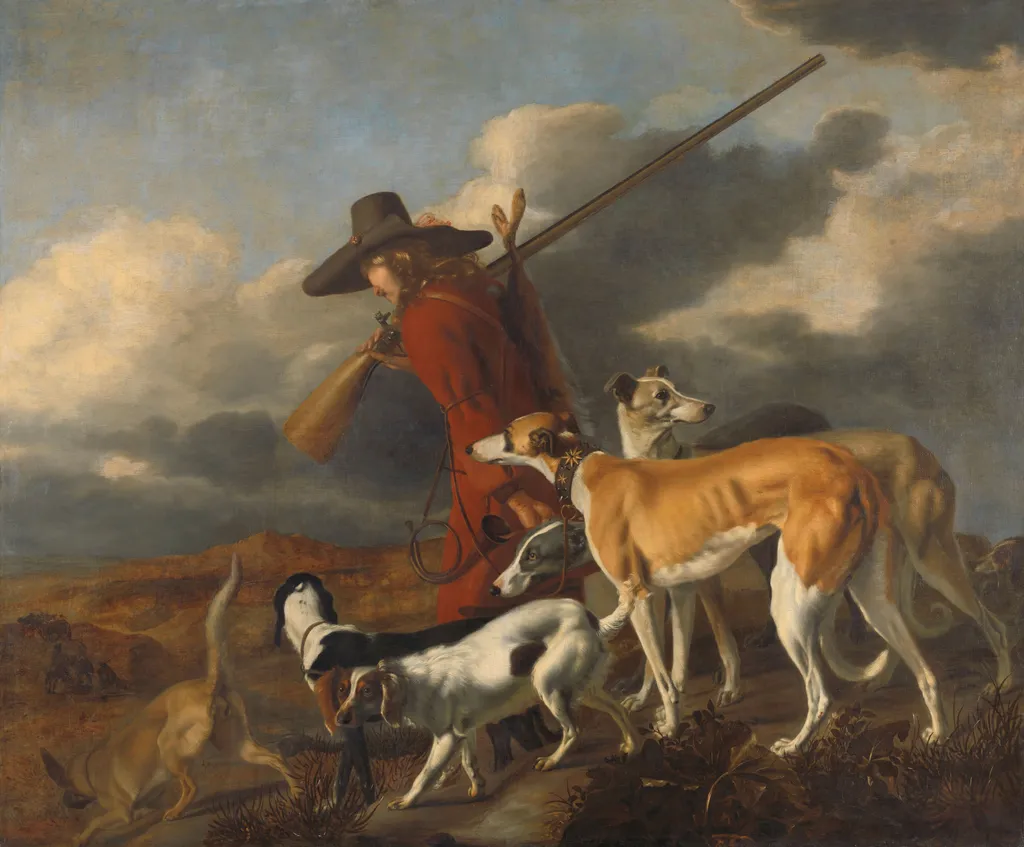 The hunter, by Adriaen Cornelisz Beeldemaker, oil, 1653