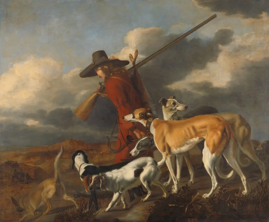 The hunter, by Adriaen Cornelisz Beeldemaker, oil, 1653