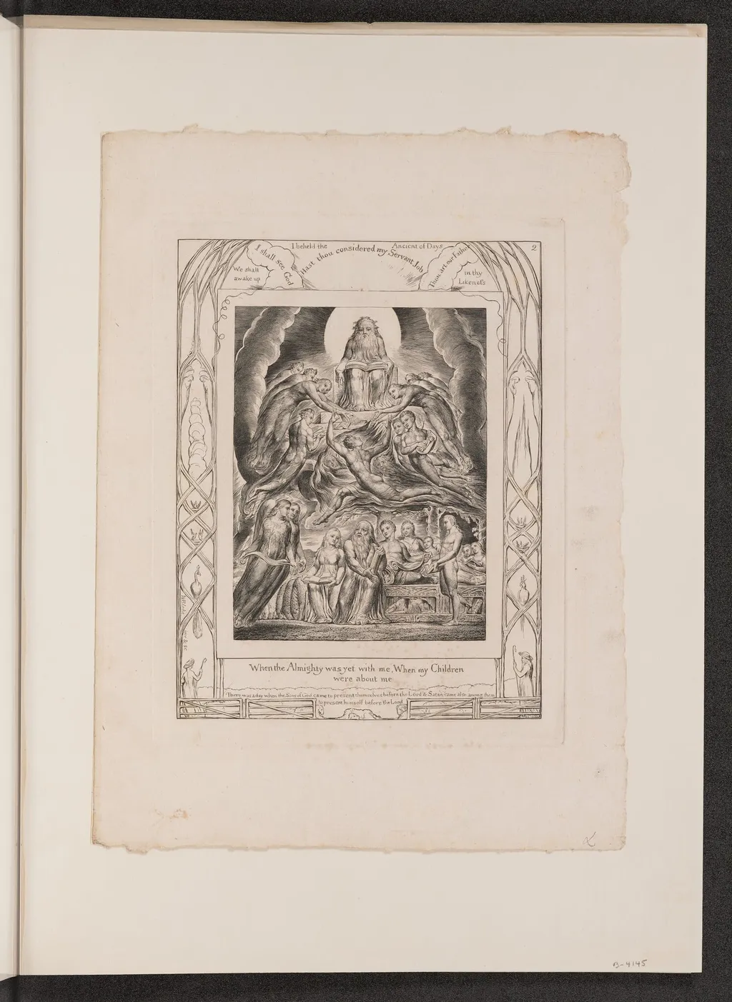 Satan Before the Throne of God, by William Blake, ink, 1825
