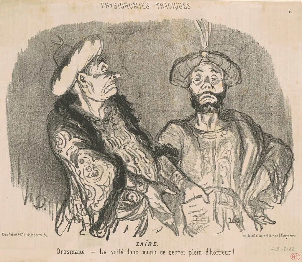 Zaïre, by Honoré Daumier, ink, 1851