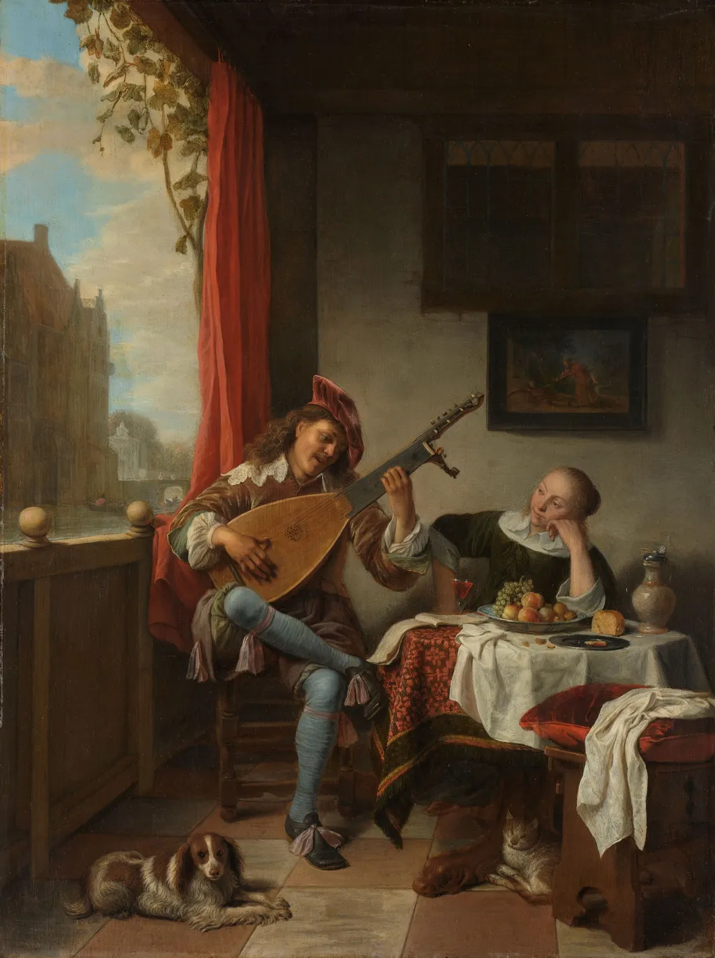 Lute Player, by Hendrik Martenszoon Sorgh, oil, 1661