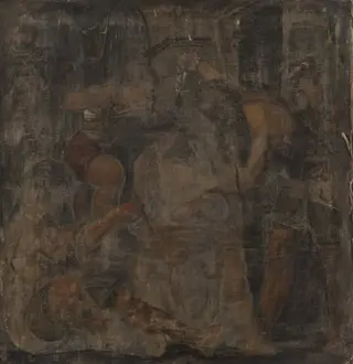 Christ with the crown of thorns, by Callisto Piazza, oil, 1540