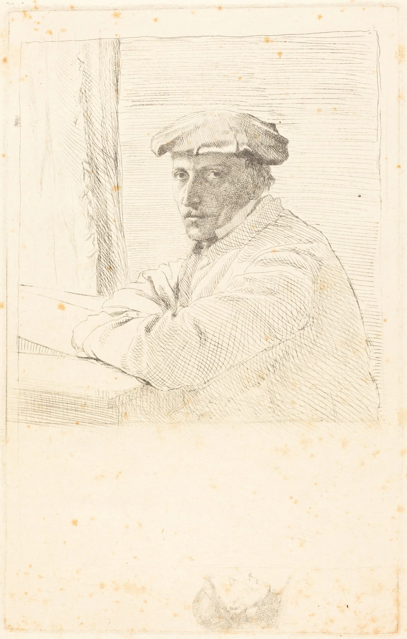 The Engraver Joseph Tourny (Le graveur Joseph Tourny), detail