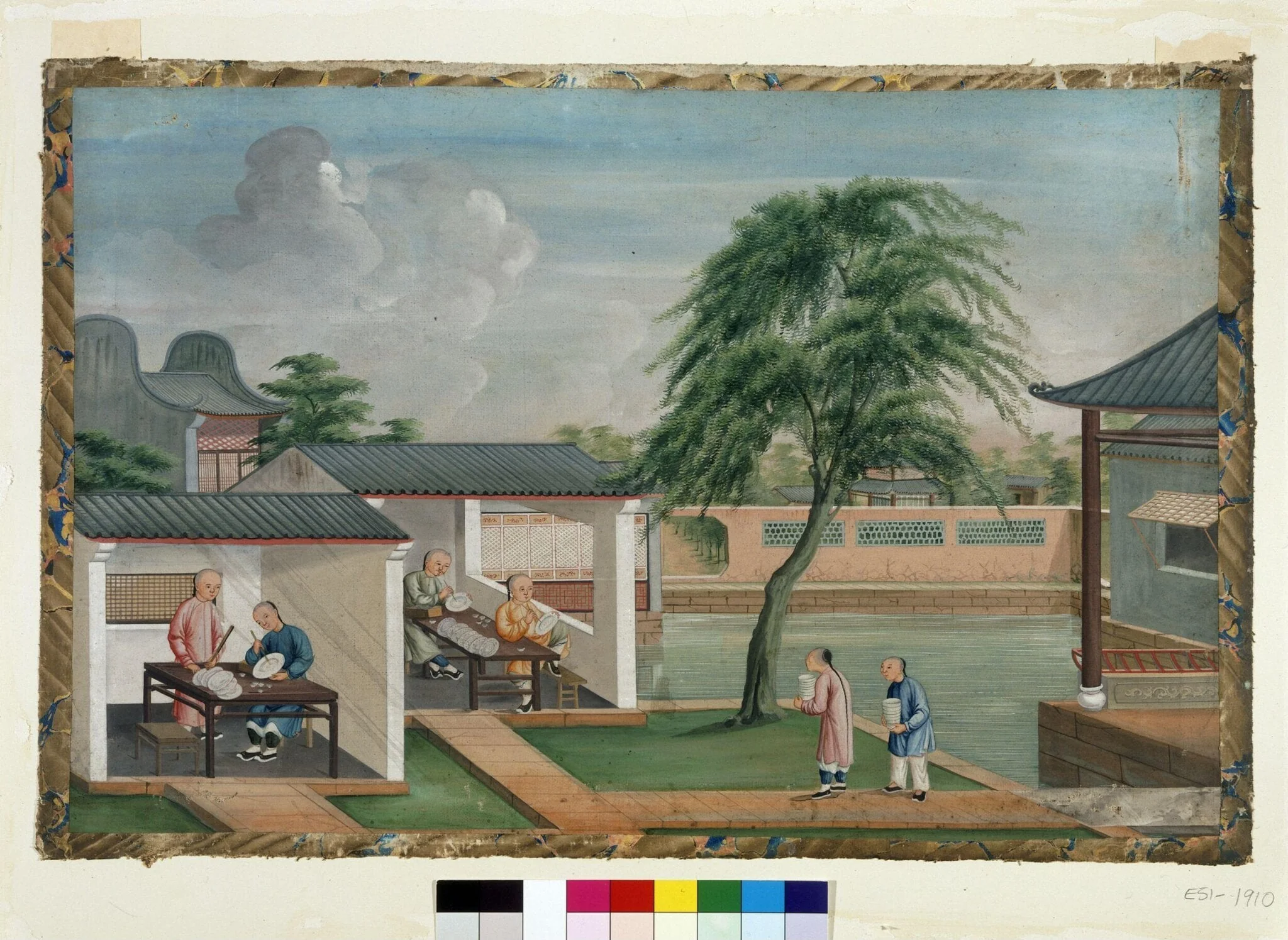 Potters Painting in Enamel Colours, detail