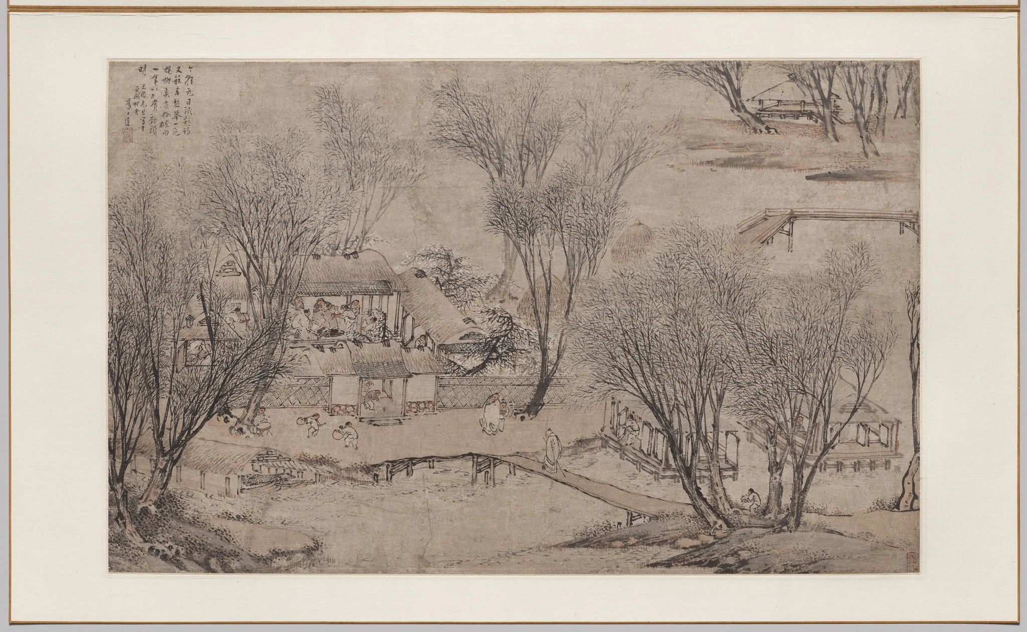 New Year's Day in a Village at Stone Lake, detail