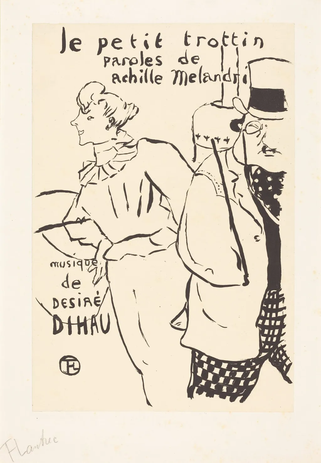 The Little Errand-Girl (Le petit trottin), by Henri de Toulouse-Lautrec, ink, 1893
