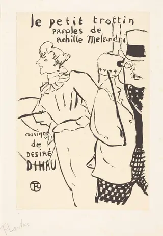 The Little Errand-Girl (Le petit trottin), by Henri de Toulouse-Lautrec, ink, 1893