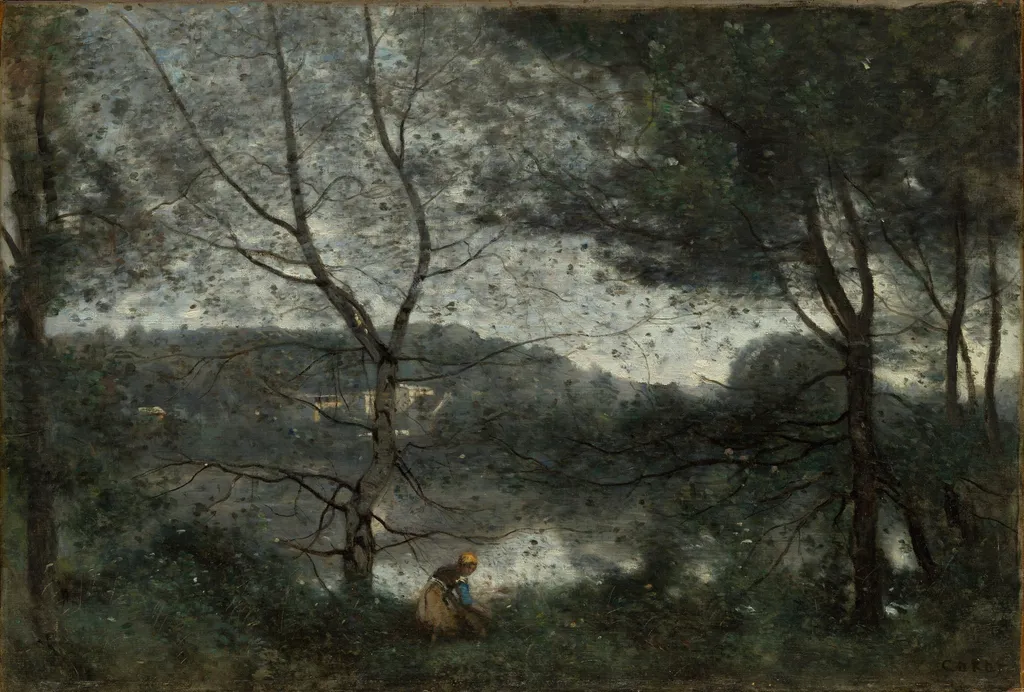Ville-d'Avray, by Jean Baptiste Camille Corot, oil, 1870