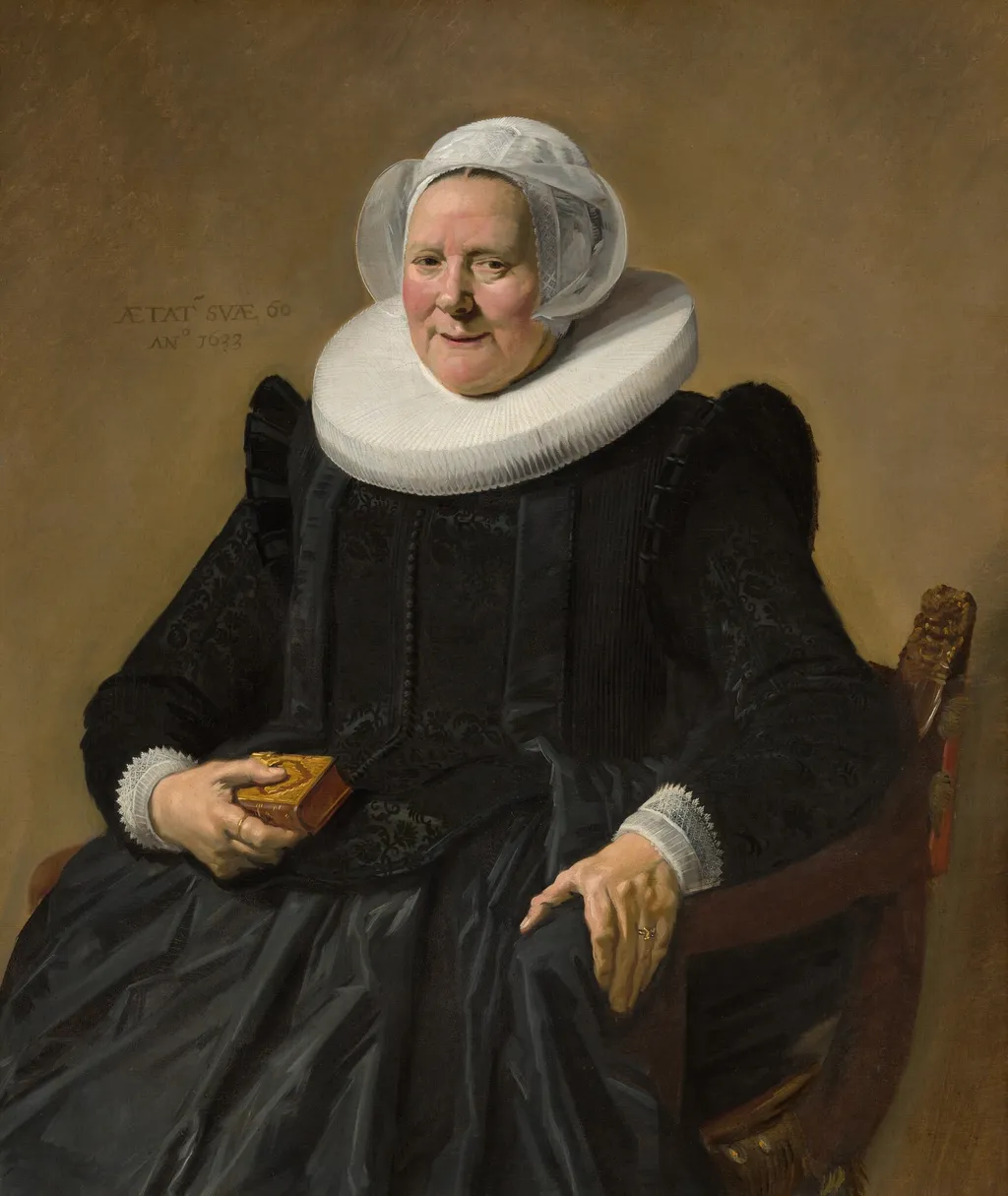 Portrait of a Woman Aged Sixty, by Frans Hals, oil, 1633