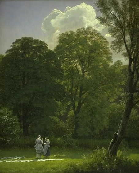 Bleaching Linen in a Clearing, detail