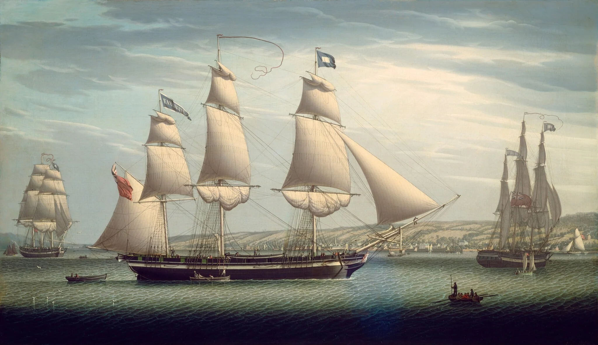 The Ship "Favorite" Maneuvering Off Greenock, detail