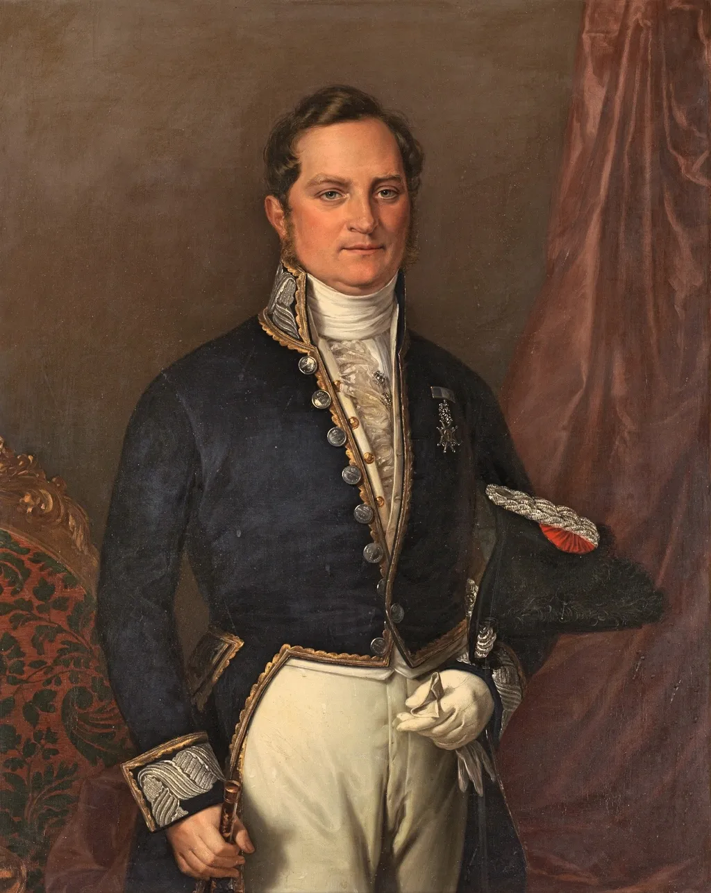 Retrato de caballero, by Rafael Tejeo, oil, 1845