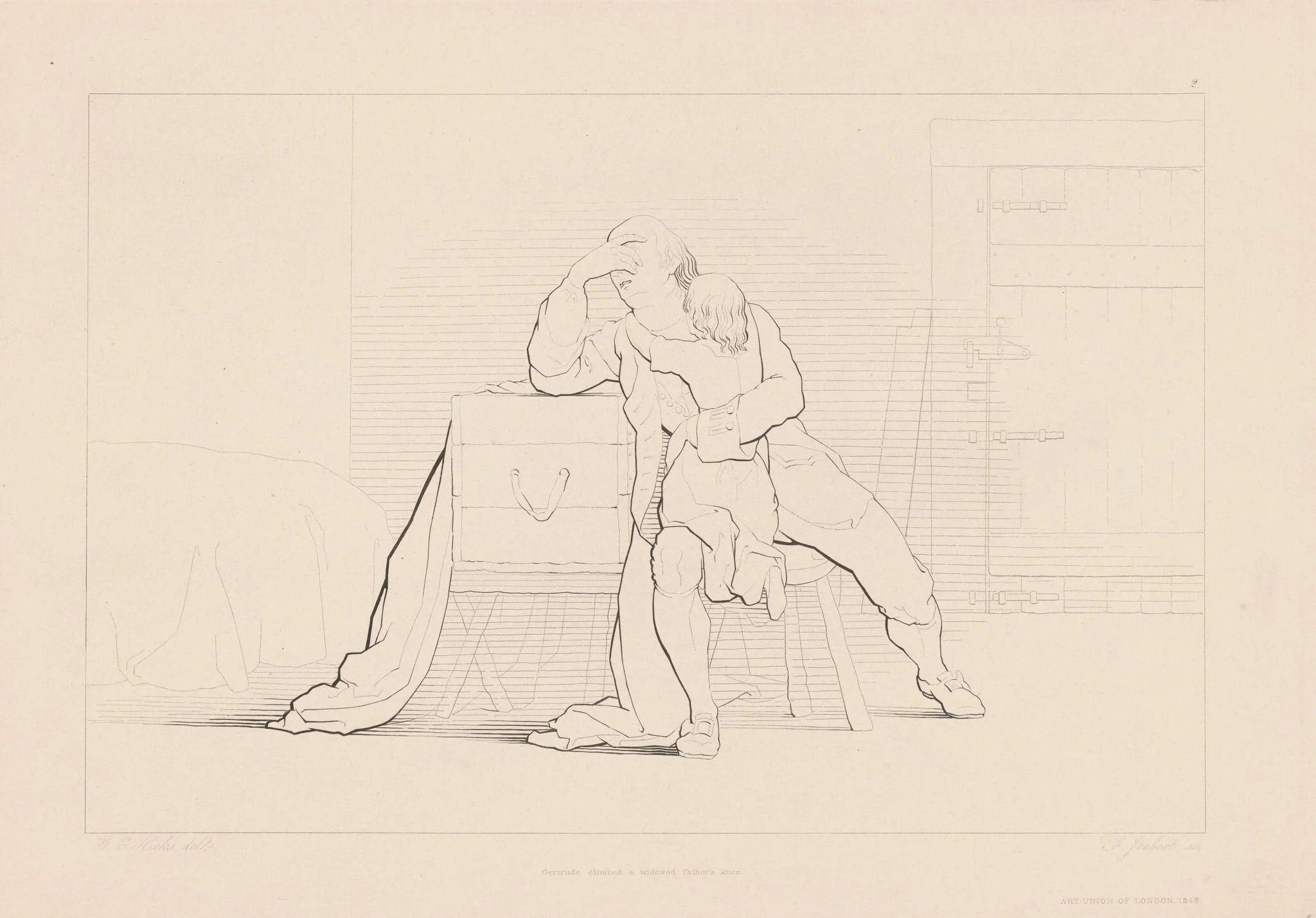 Gertrude Climbed a Widowed Father's Knee, detail