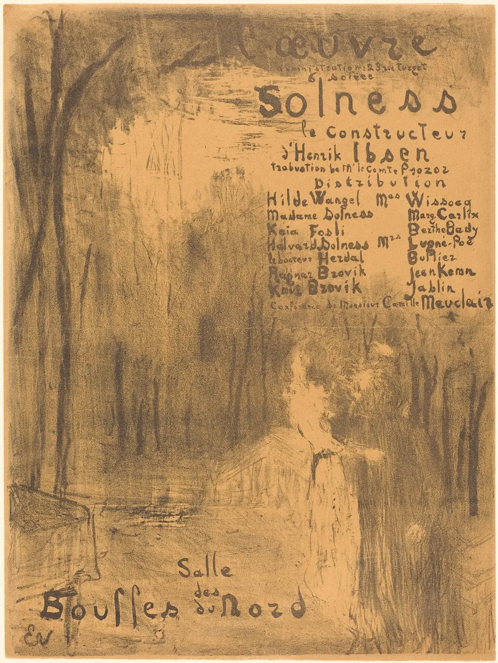 Solness le constructeur, by Édouard Vuillard, ink, 1894