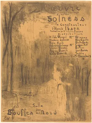 Solness le constructeur, by Édouard Vuillard, ink, 1894