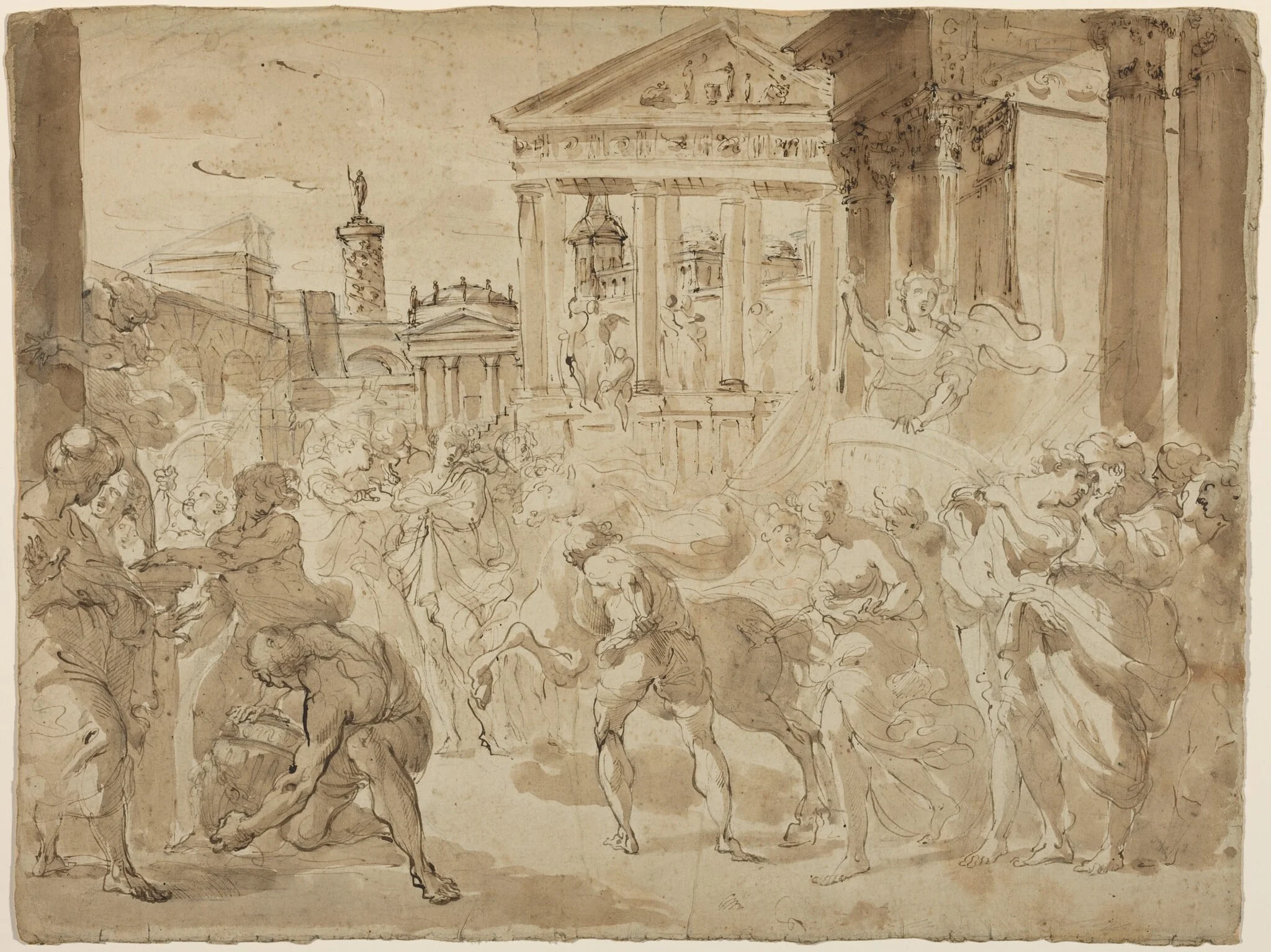 A Triumphal Procession in Ancient Rome, detail