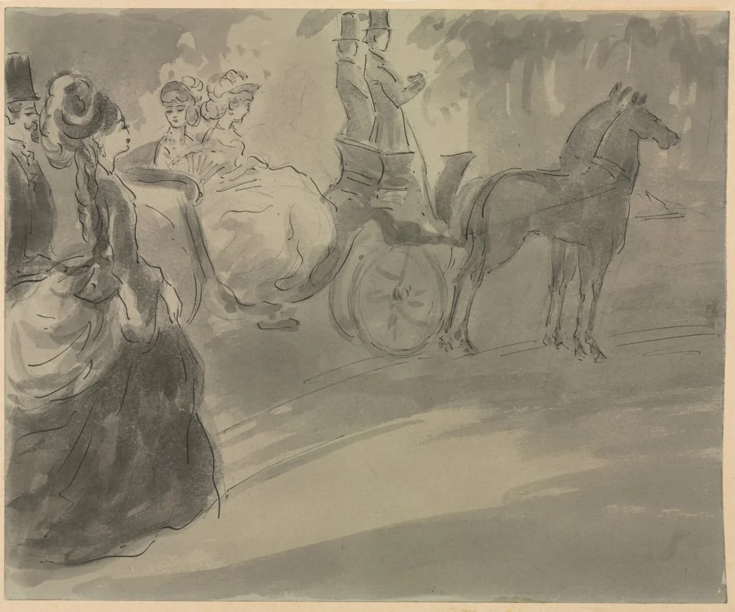 A Stop in the Park, detail