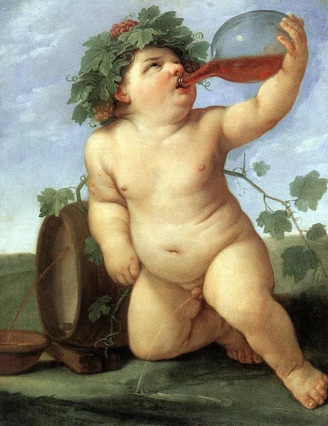Drinking Bacchus, detail