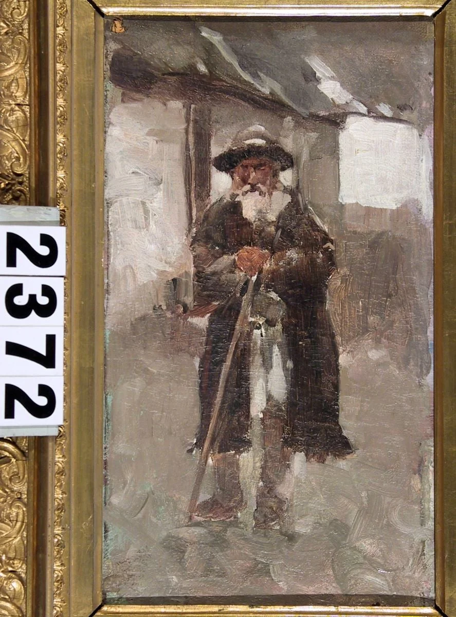 Cerșetor, detail