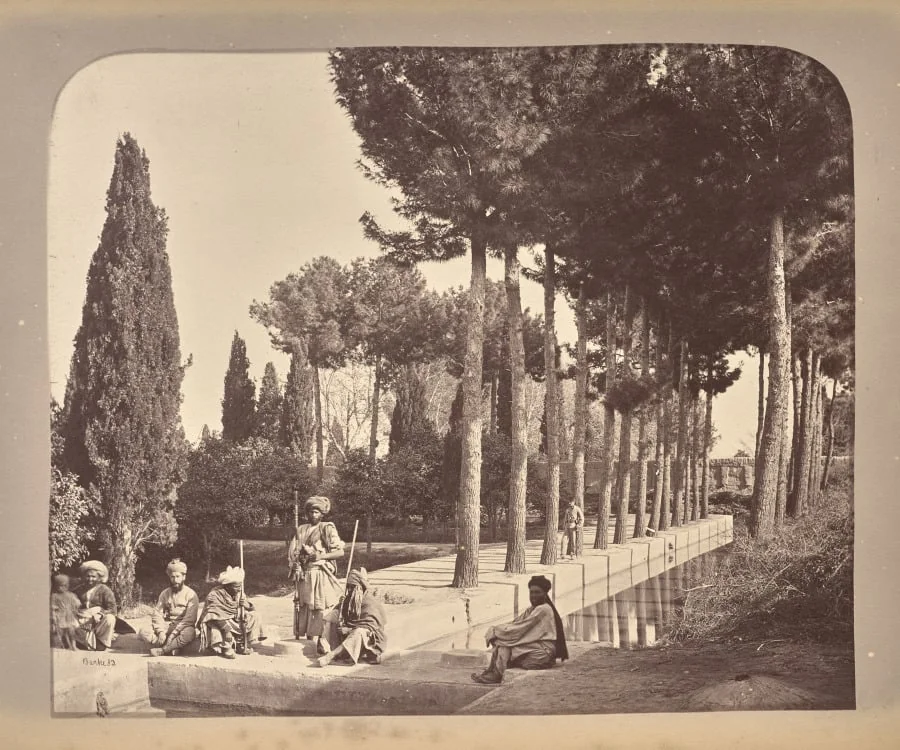 View in the Large Garden, Jellalabad, detail