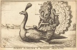 Evrito Echione e Etalide Argonote, by Balthasar Moncornet, ink, 1634