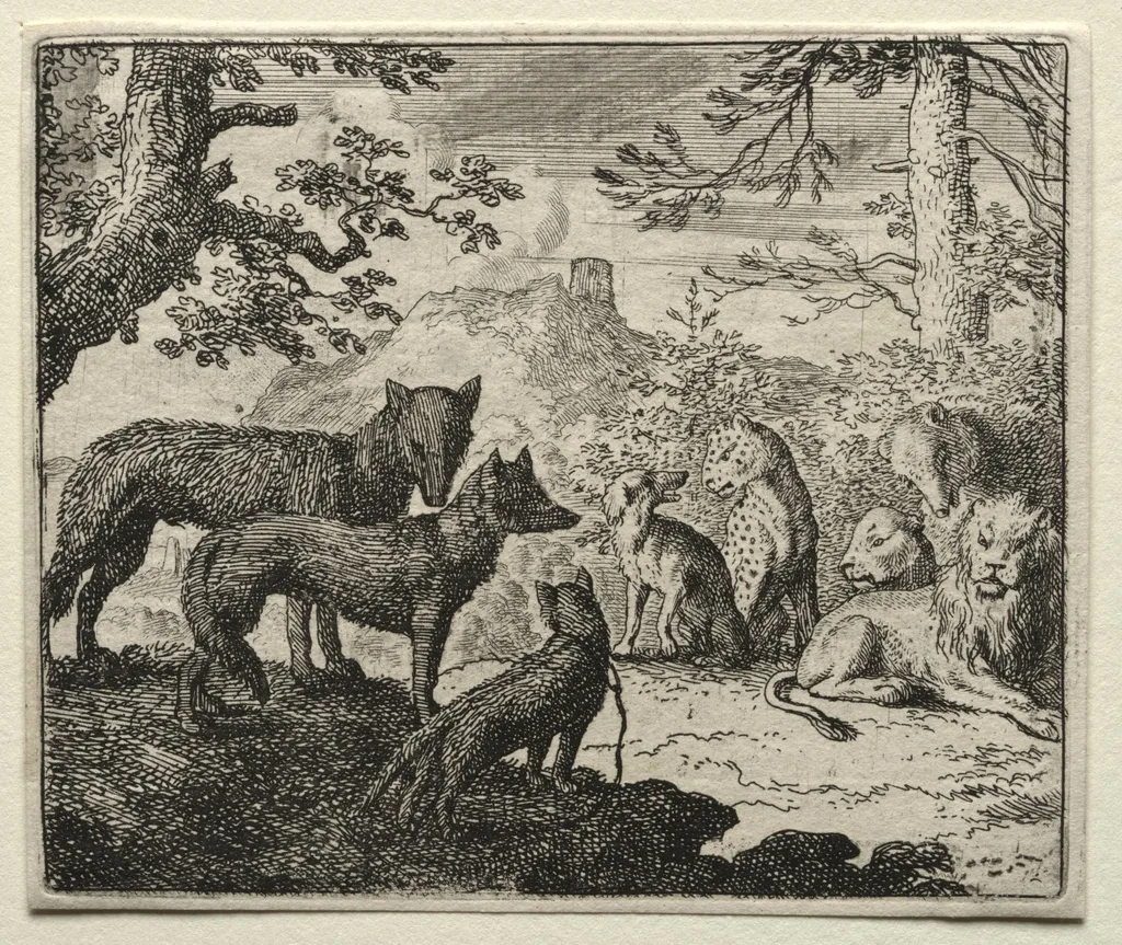 Reynard the Fox:  The Relatives of Reynard Leave Court, by Allart van Everdingen, 1662