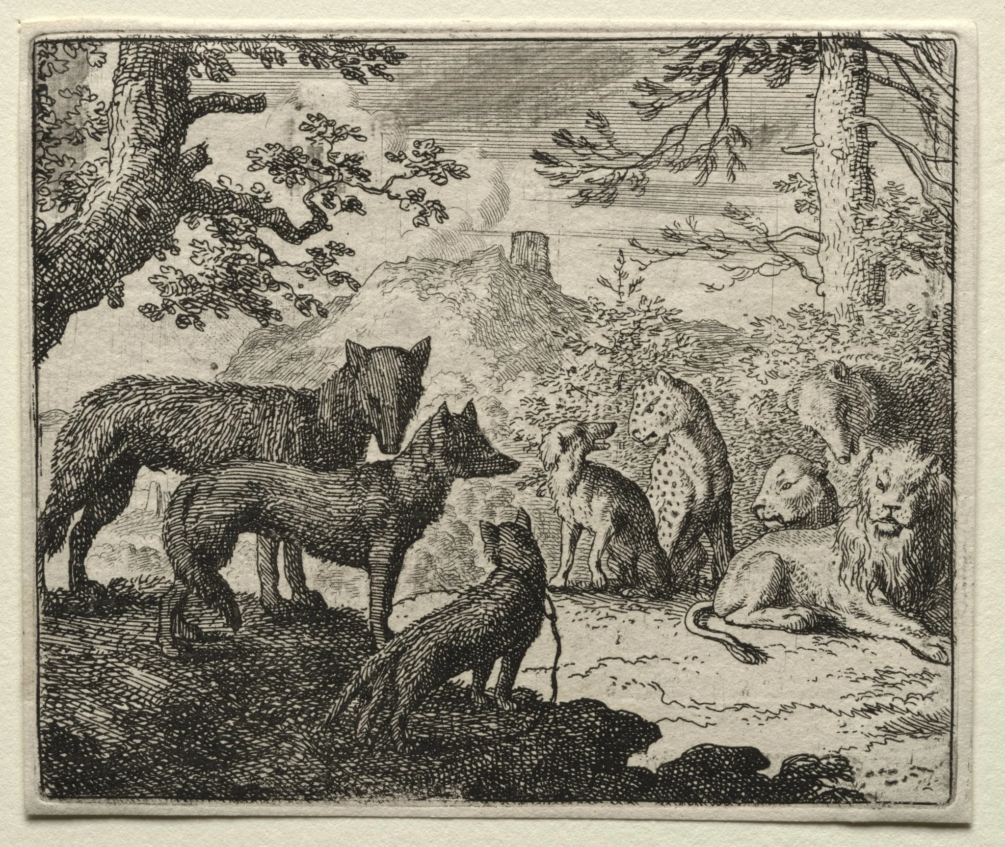 Reynard the Fox: The Relatives of Reynard Leave Court, detail