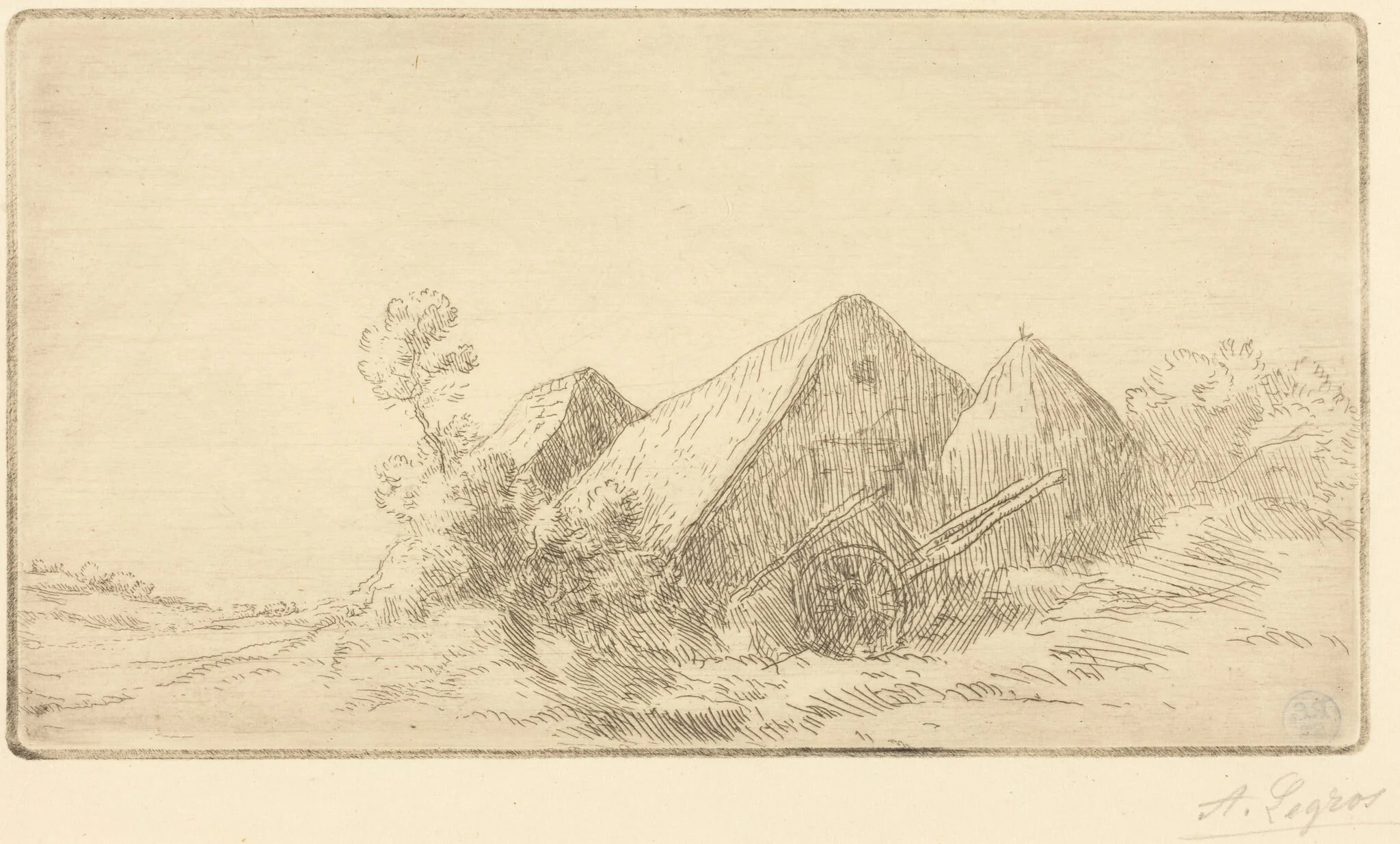 Cottage with a Cart (Chaumiere a la charette), detail