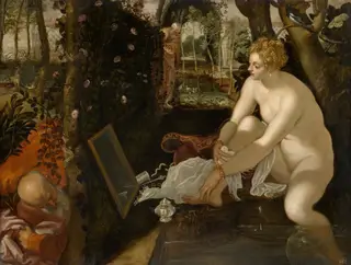 Susanna and the Elders, by Jacopo Tintoretto, oil, 1555