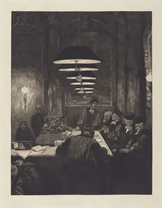 Eine Mutter III (A Mother III), by Max Klinger, ink, 1883