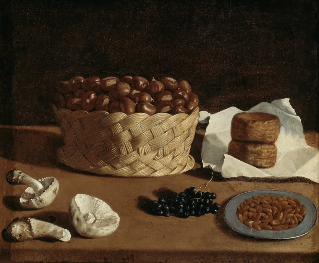 Kitchen still life, by Paolo Antonio Barbieri, oil, 1635