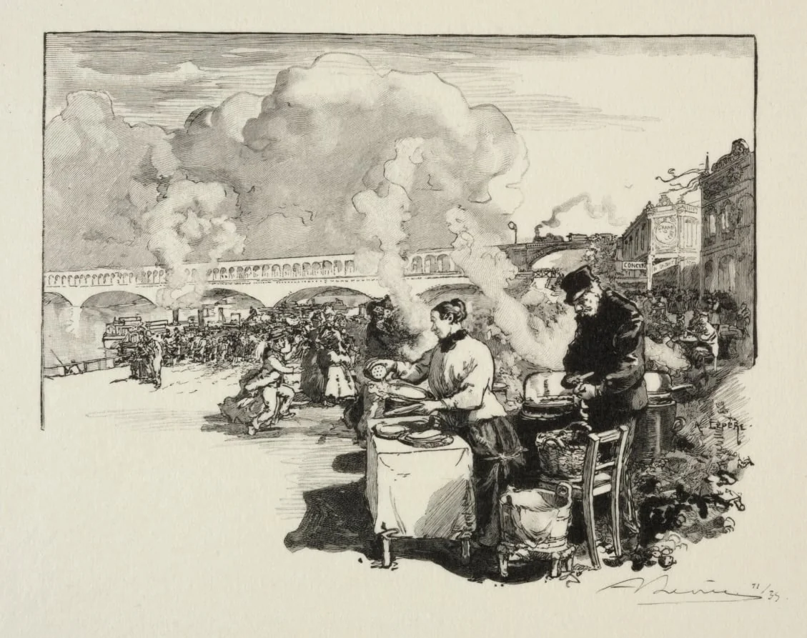 Debarcadère des bateaux-omnibus, detail