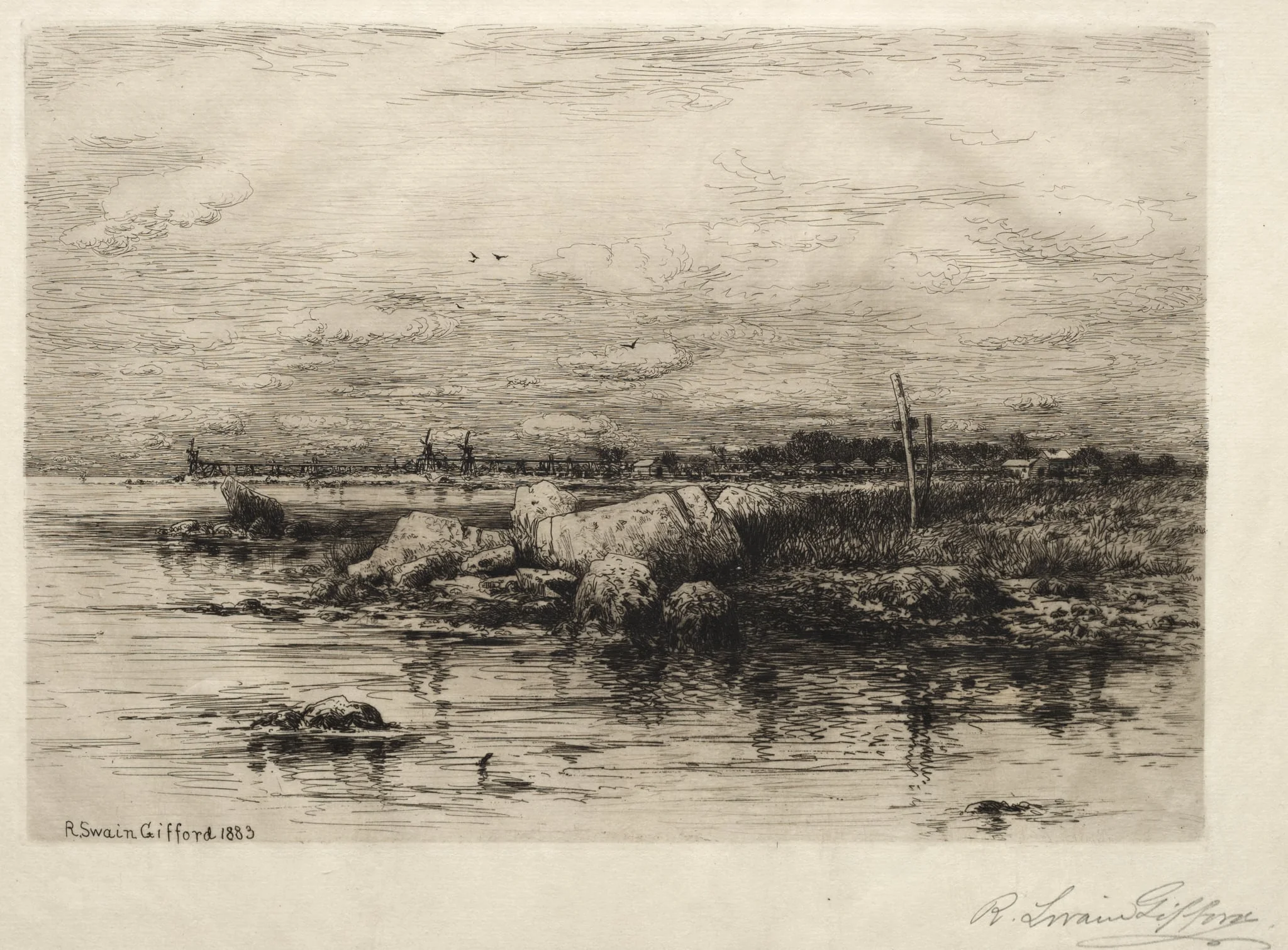Mouth of the Apponaganasett River, detail