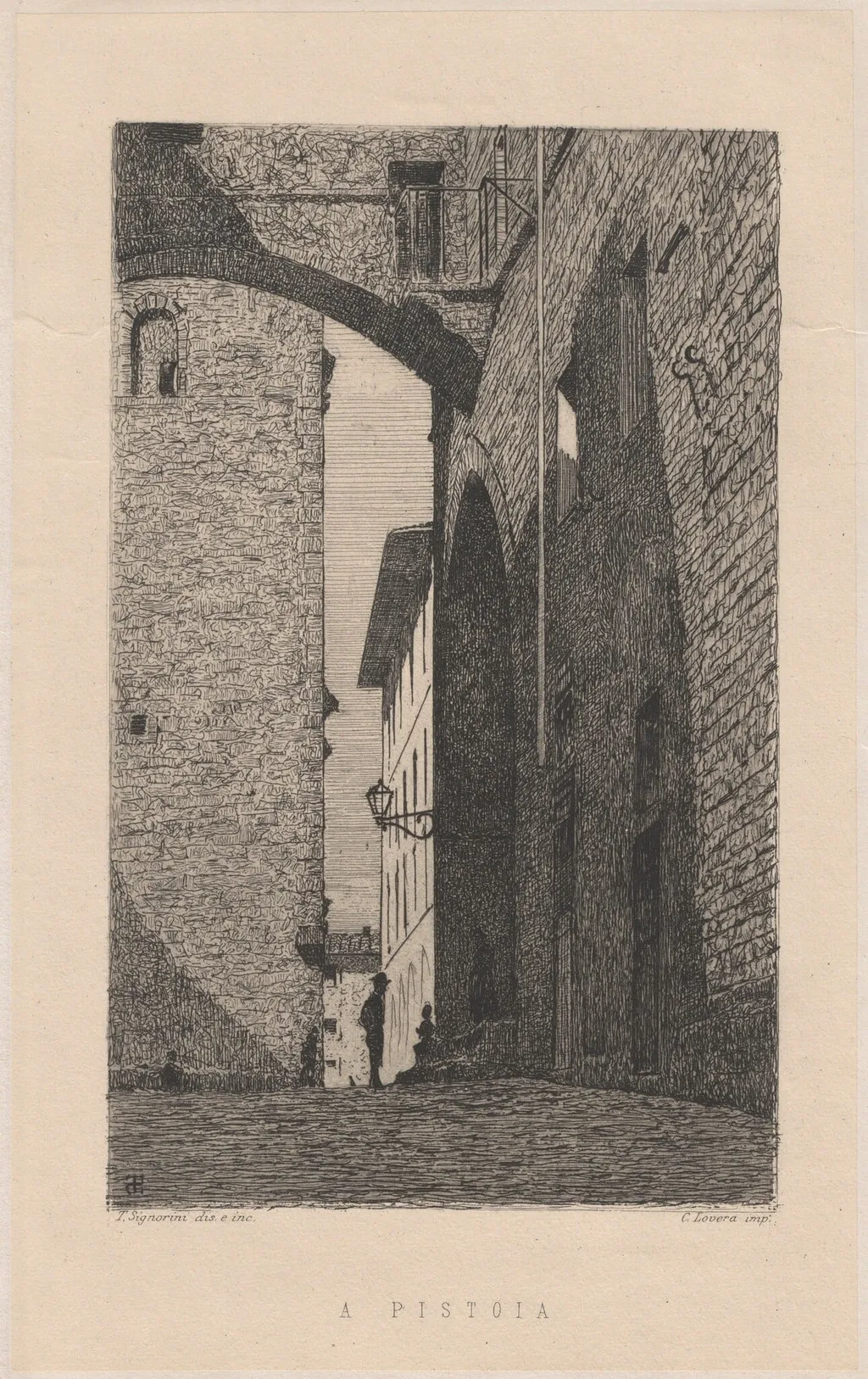 A Pistoia [In Pistoia], by Telemaco Signorini, ink, 1872
