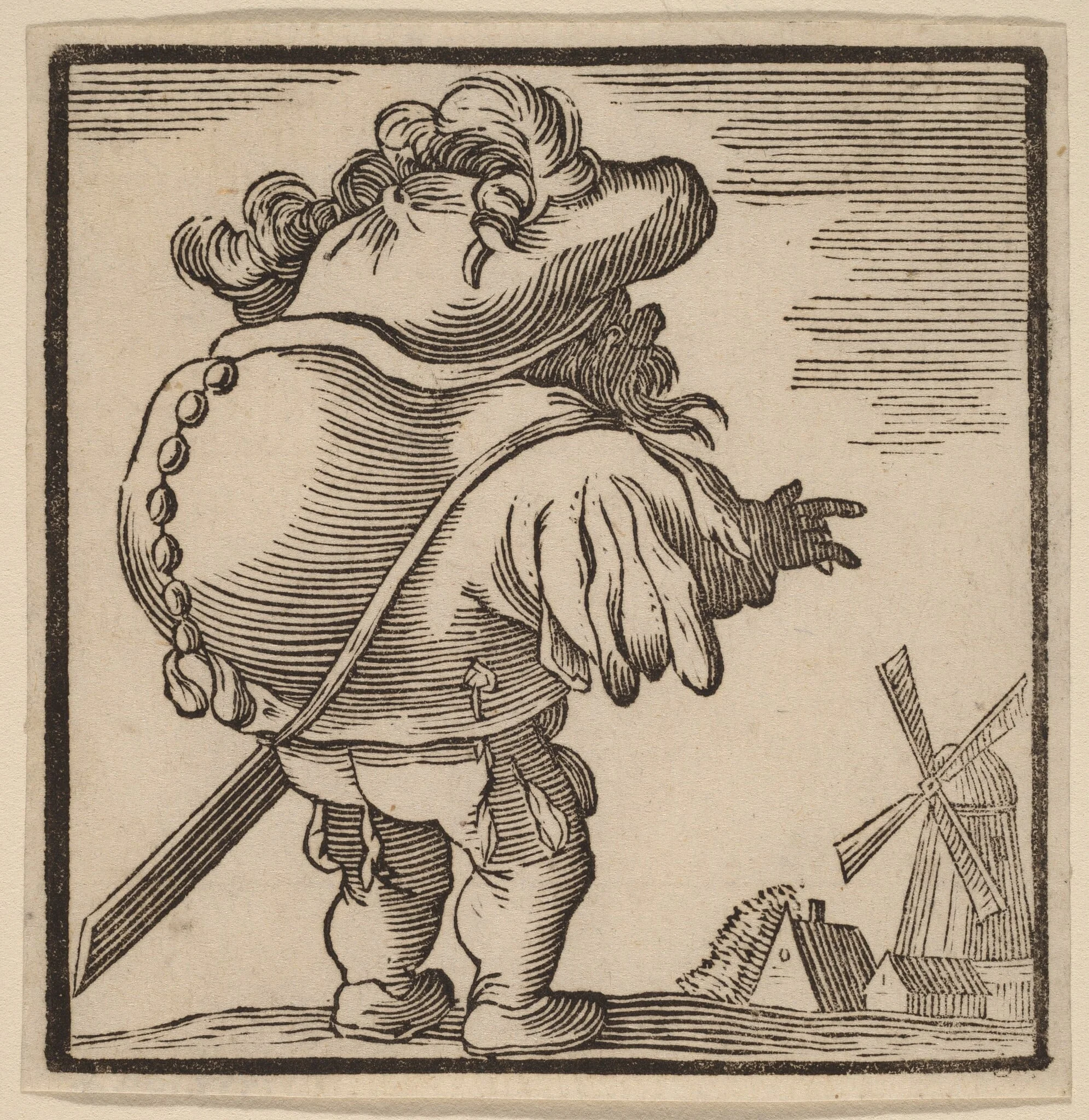 Hunchback Gazing at a Windmill, detail