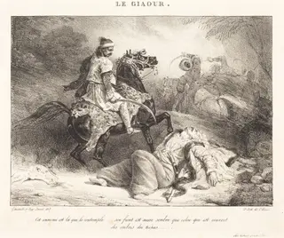 Le Giaour (The Infidel), by Théodore Géricault, ink, 1823