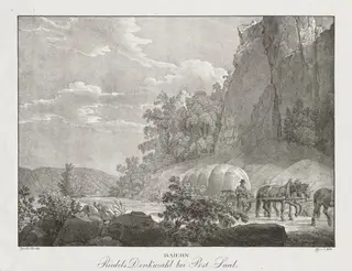 Baiern, Riedels Denkmahl bei Post-Saal, by Jakob Alt, 1839