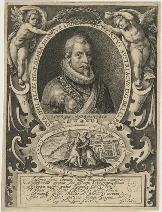 Albert of Austria, Archduke, by Crispijn van de Passe I, ink, 1601