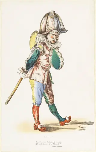 Polichinelle, by Édouard Manet, ink, 1874