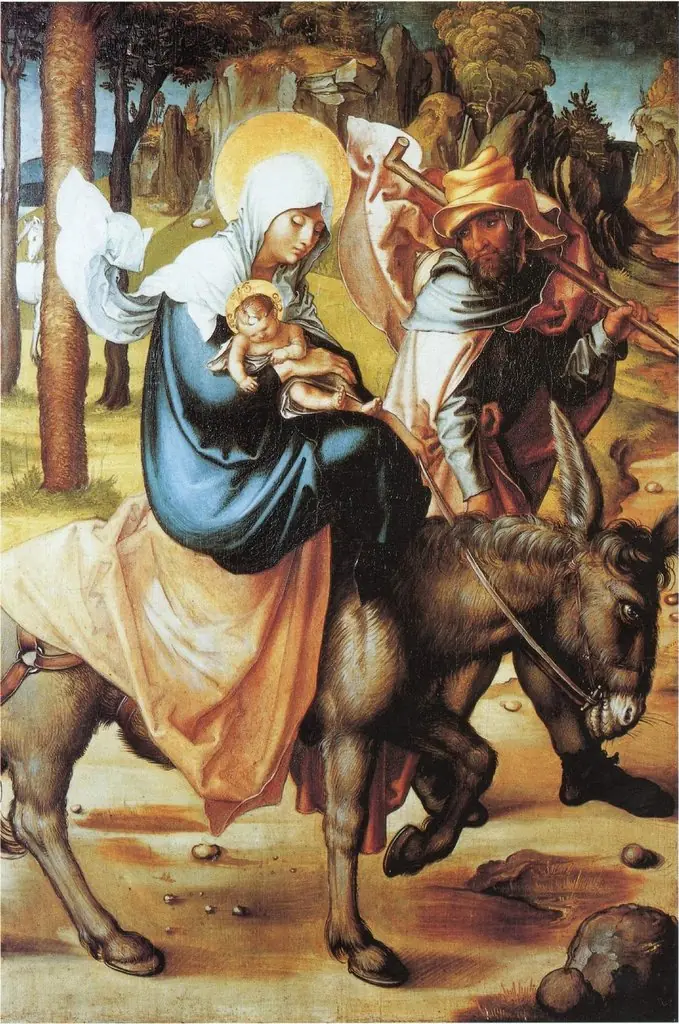 Flight to Egypt, by Albrecht Dürer, oil, 1498