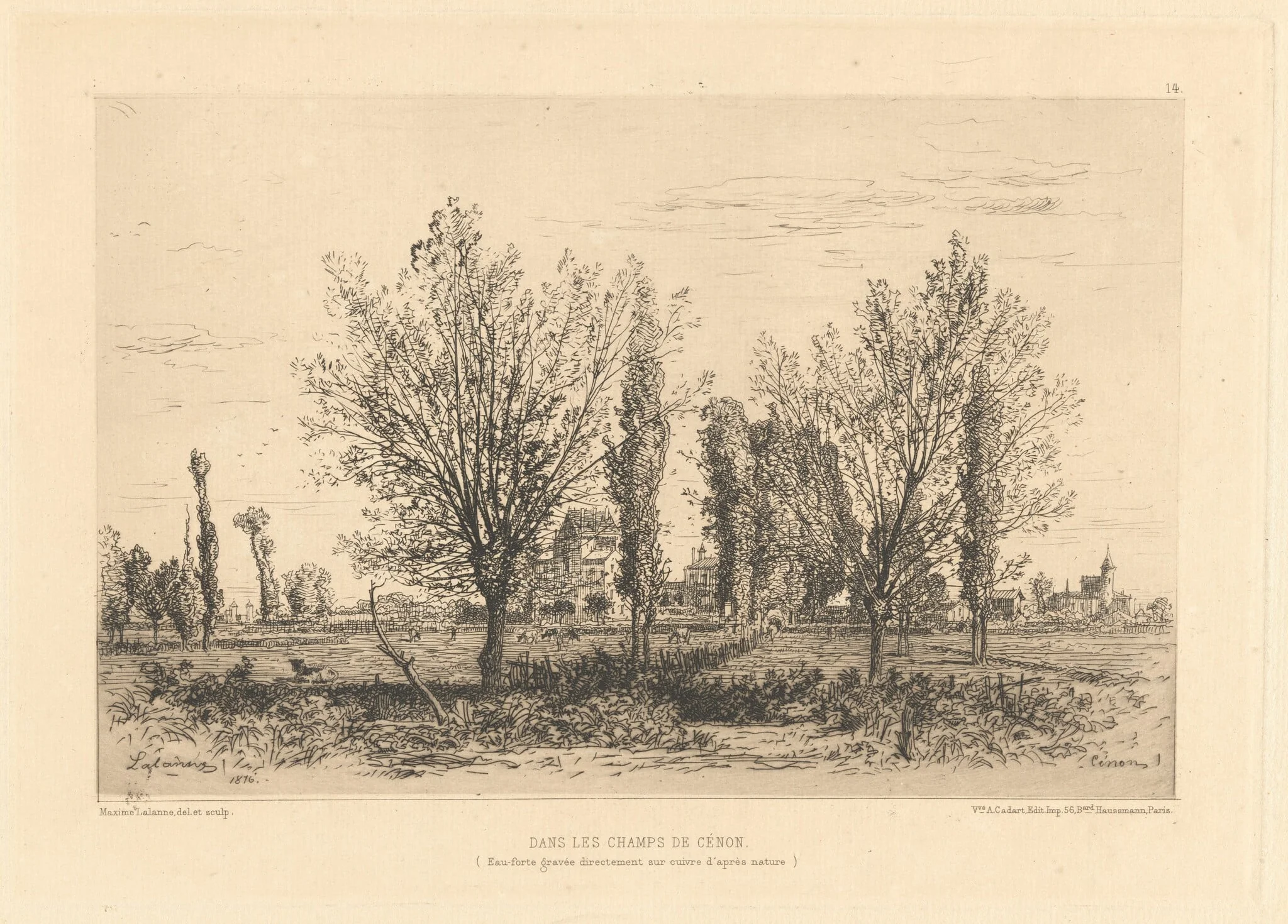 Dans les Champs de Cenon, detail
