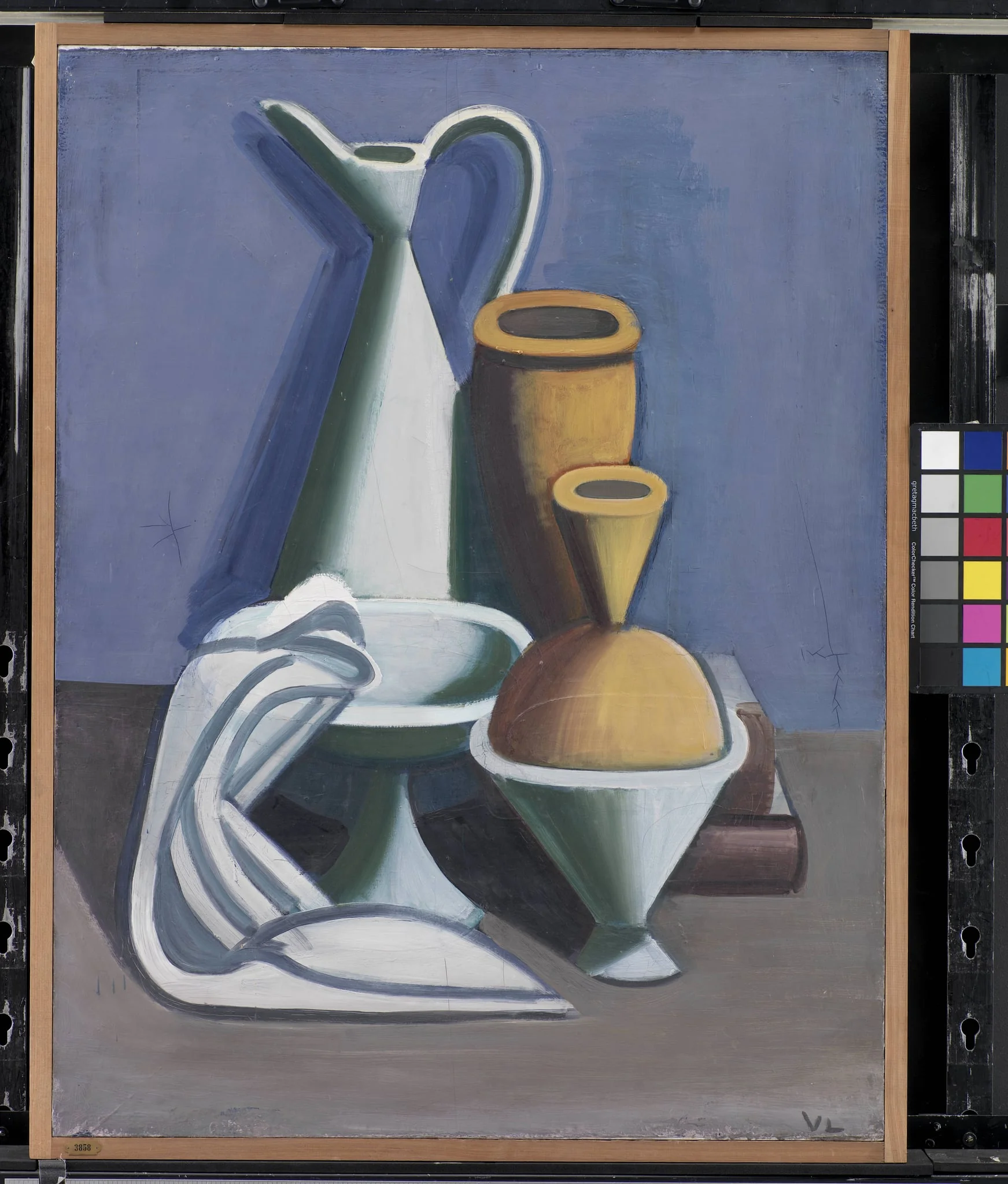 Still Life with Water Jug, Towel and Jars, detail