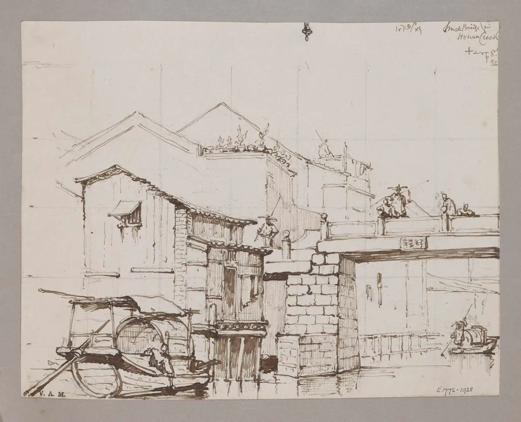 Small bridge near Honan, by George Chinnery, 8