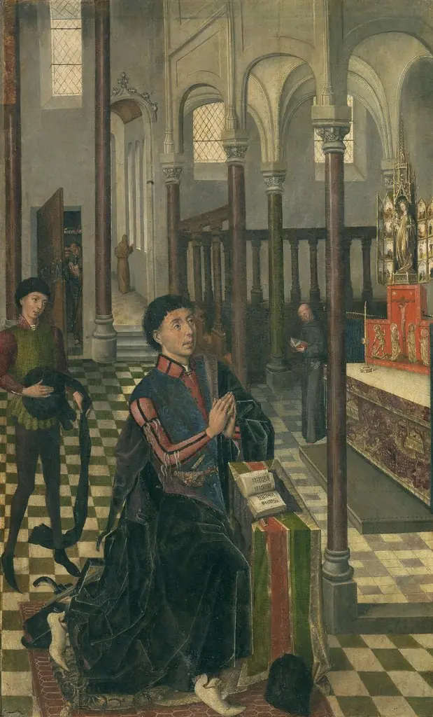 The First Duke of Infantado, by Master of Sopetrán, oil, 1470