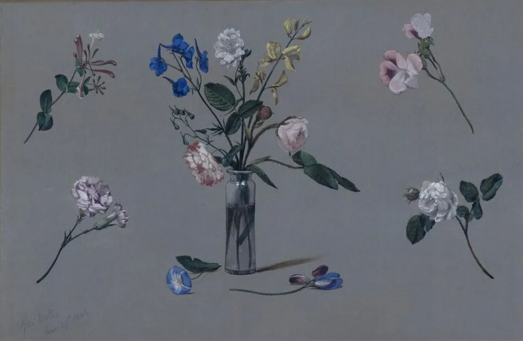 Flower study, by George Wallis, 18