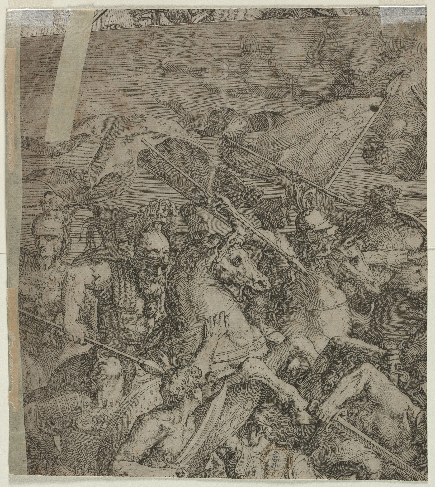 Battle of the Milvian Bridge between the Roman Emperors Constantine I and Maxentius, detail