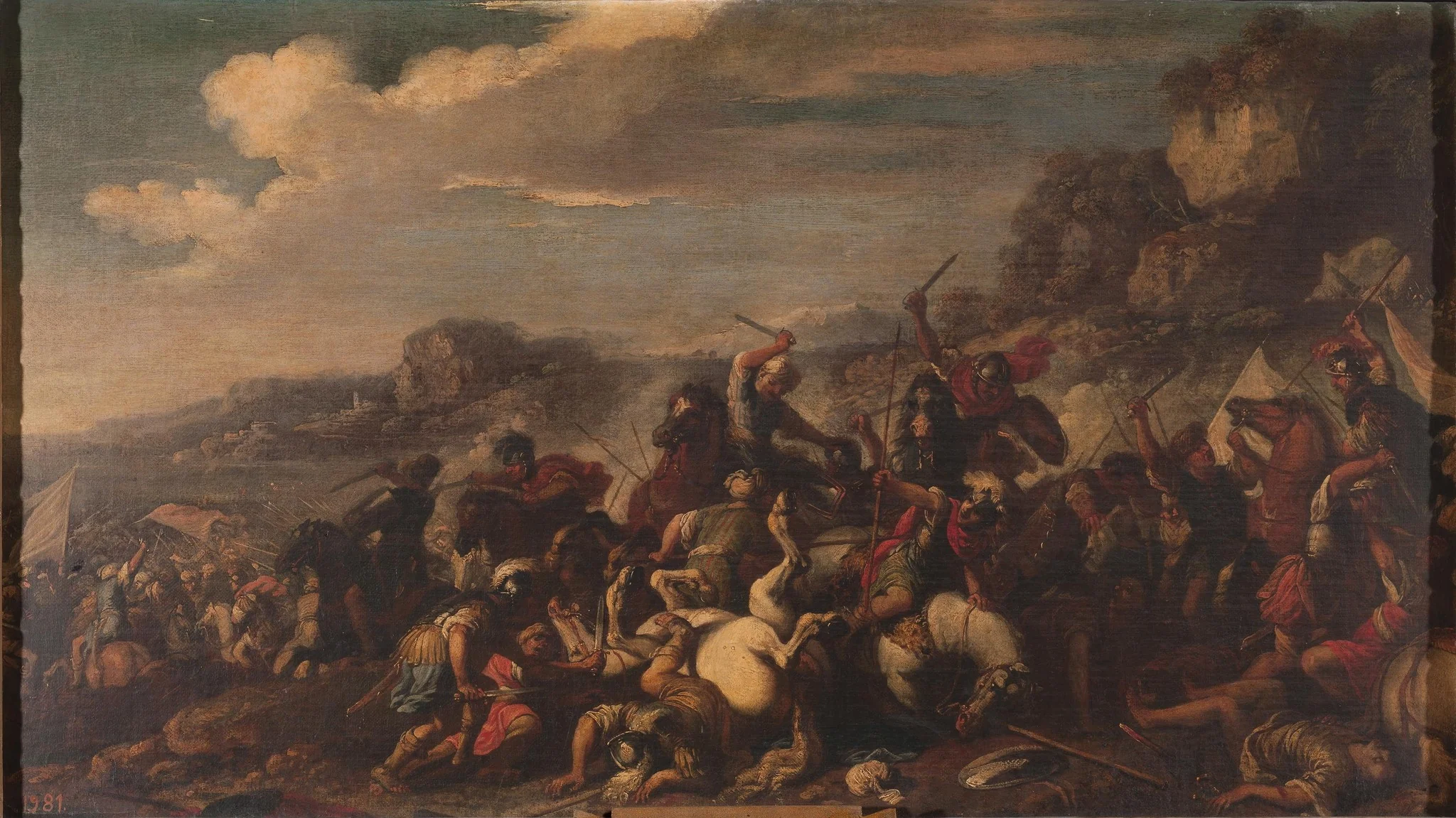 Choque de caballería, detail